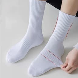 [Peinn] Sét 5 Đôi Tất nam nữ cổ cao trơn gân thể thao thời trang cao cấp Tcc7 TCC07 4