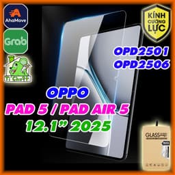 Kính CL MTB OPPO PAD 5 / PAD Air 5 12.1" 2025 Cường Lực Mài Cạnh 2.5D 9H TRONG SUỐT 1