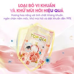 Nước Giặt Xả TopGia Hương Hoa Nắng 2 Lít Đậm Đặc Giặt Sạch Lưu Hương Thơm Lâu Mềm Vải Dùng Cho Giặt Tay Giặt Máy 8