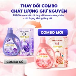 [MUA 1 CAN TẶNG 1 CAN] Nước Giặt TopGia Vườn Ngọt Ngào Dịu Nhẹ, Sạch Vết Bẩn Thơm Vượt Trội, Can 2L 3
