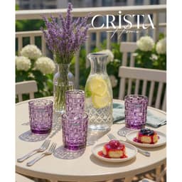 BỘ 06 CỐC VÂN CARO 280ml CRISTA HOEM 60201– DECOR- QUÀ TẶNG CAO CẤP 2