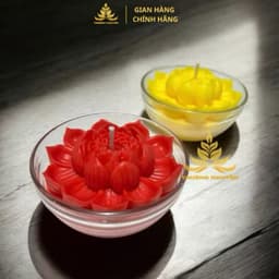 Bát Nến Bơ Organic Hoa Sen Di Đà 300ml Cháy 36 giờ, An Toàn, Không Khói, Không Độc Hại 6