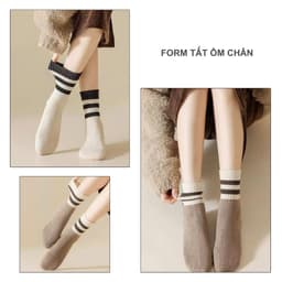 Tất vớ nữ cổ cao phong cách vintage Hàn Quốc, mềm mịn thoáng khí - Ekiu Shop 5