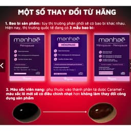 Manhea Ménopause ( HỘP 30 viên) Viên uống bổ sung nội tiết tố  giảm  bốc hỏa, tiểu đêm > BUN BUN SHOP 5