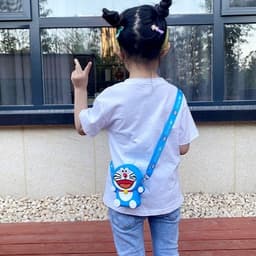 [Mới] Túi xách đeo chéo silicon hình đô rê mon doraemon, thời trang dễ thương đựng bao lì xì mỹ phẩm 9