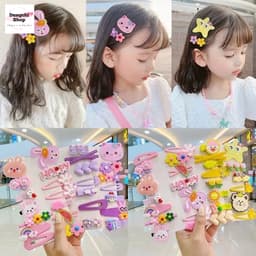 Vỉ 14 kẹp tóc sắc màu siêu yêu cho bé 2