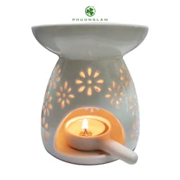 Đế đựng nến tealight bằng gốm sứ dùng cho đèn xông tinh dầu & bếp xông thảo mộc tiện lợi sang trọng 5