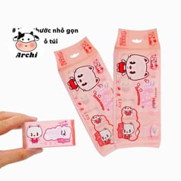 Khăn giấy ướt Mini dễ thương bỏ túi tiện dụng( set 8 gói) 3