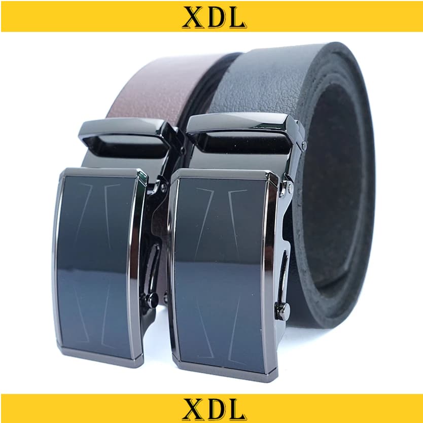 Thắt lưng nam da bò nguyên miếng mặt khóa lăn tự động, dây lưng nam cao cấp L05B1