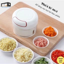 Máy xay tỏi ớt mini kéo tay tiện  lợi 1
