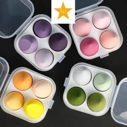 Set 4 Bông Mút Trang Điểm Kèm Hộp Đựng Xinh Xắn 1