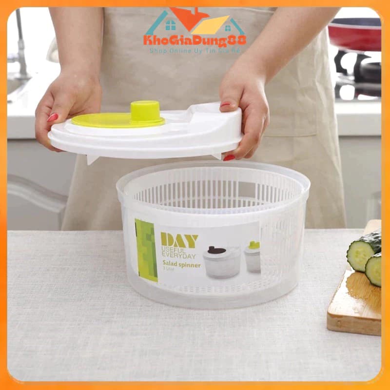 Rổ quay rau chính hãng giúp ráo rau ngay lập tức, giữ thực phẩm tươi lâu hơn.