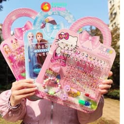 Dán móng tay giả trẻ em có gắn keo và tấm sticker dán móng hình công chúa cho bé, Quà tặng cho bé gái 1