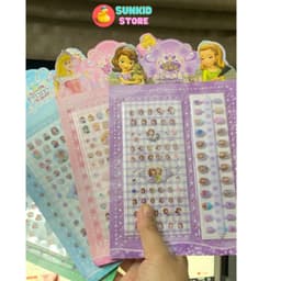 Dán móng tay giả trẻ em có gắn keo và tấm sticker dán móng hình công chúa cho bé, Quà tặng cho bé gái 2