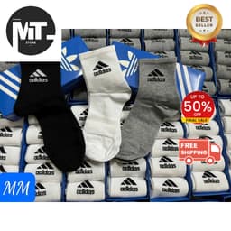 Sét 5 Đôi Tất A DI ĐÁT có 3 Màu Đen , Trắng , Xám 2