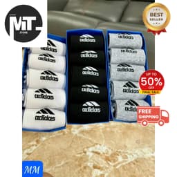 Sét 5 Đôi Tất A DI ĐÁT có 3 Màu Đen , Trắng , Xám 6