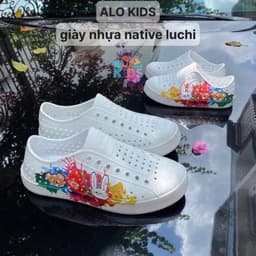 Giày nhựa mềm Mẹ và Bé NATIVE LUCHI  2025 đi mưa nắng , đi biển , du lịch , đi bộ êm chân 2
