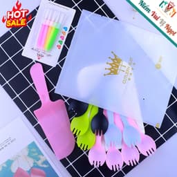 Set Dao Nĩa Dụng Cụ Cắt Chia Bánh Kem, Nĩa, Nến, Dĩa Giấy, Xẻng Bánh Sinh Nhật 2