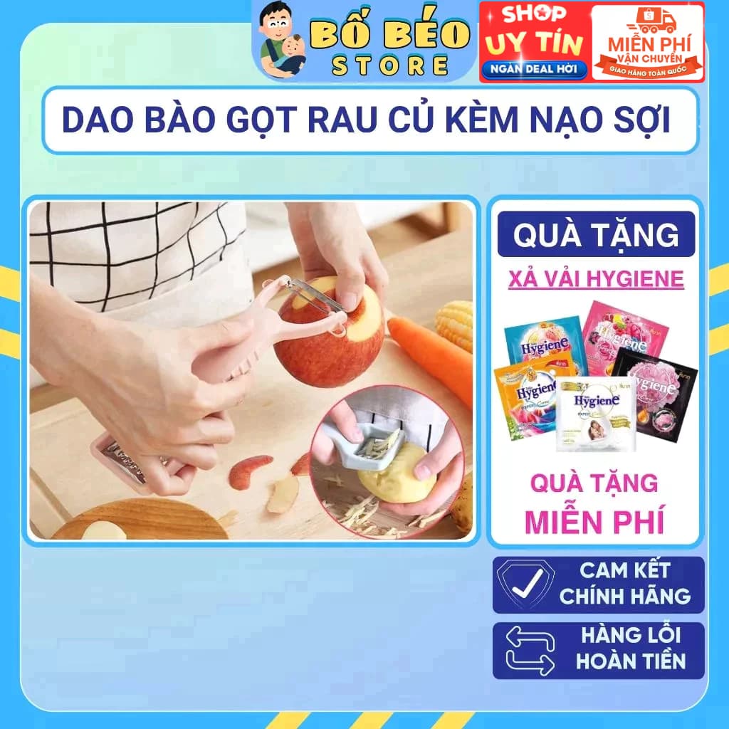 Dao Bào Gọt Vỏ Củ Quả, Nạo Sợi Đa Năng