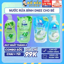 Nước rửa bình sữa Dnee organic Thái Lan túi 550ml, an toàn cho bé 6