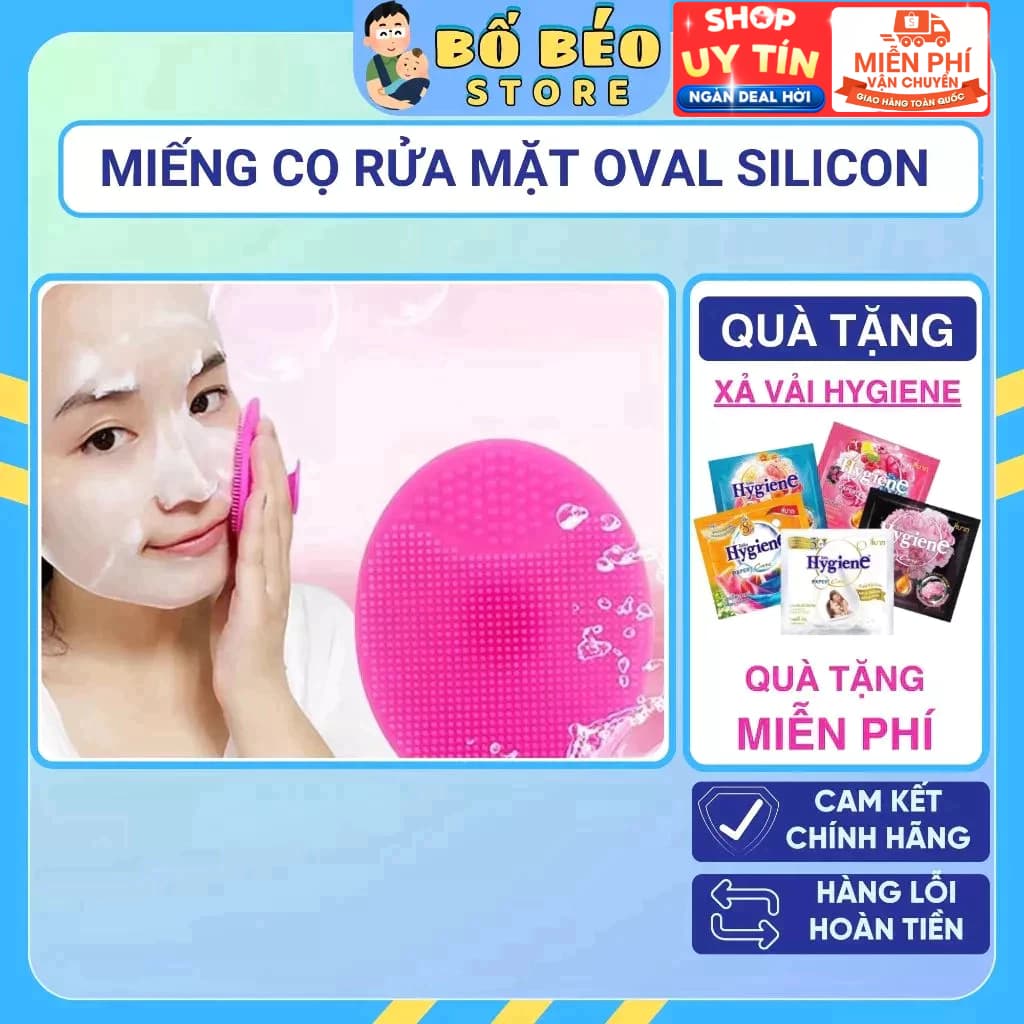 Miếng Cọ Rửa Mặt OVAL E8, Tẩy Tế Bào Chết, Gai Mềm Mại Massage Mặt