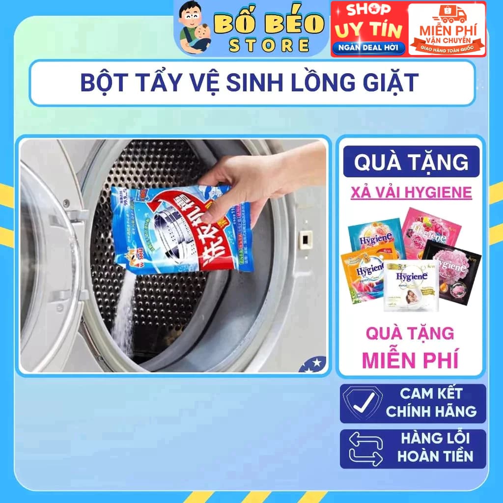 Tẩy Vệ Sinh Lồng Máy Giặt Diệt Khuẩn, Tẩy Sạch Chất Cặn, Mảng Bám, Ẩm Mốc Hiệu Quả