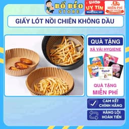 Giấy Nến Cho Nồi Chiên Không Dầu Chống Dính 2 Mặt 24cm Tiện Lợi, An Toàn 1