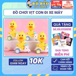 Đồ Chơi Vịt Con Đi Xe Máy Đáng Yêu, Ấn Là Chạy – Đồ Chơi Con Vịt Lái Xe Vespa Ngộ Nghĩnh 1