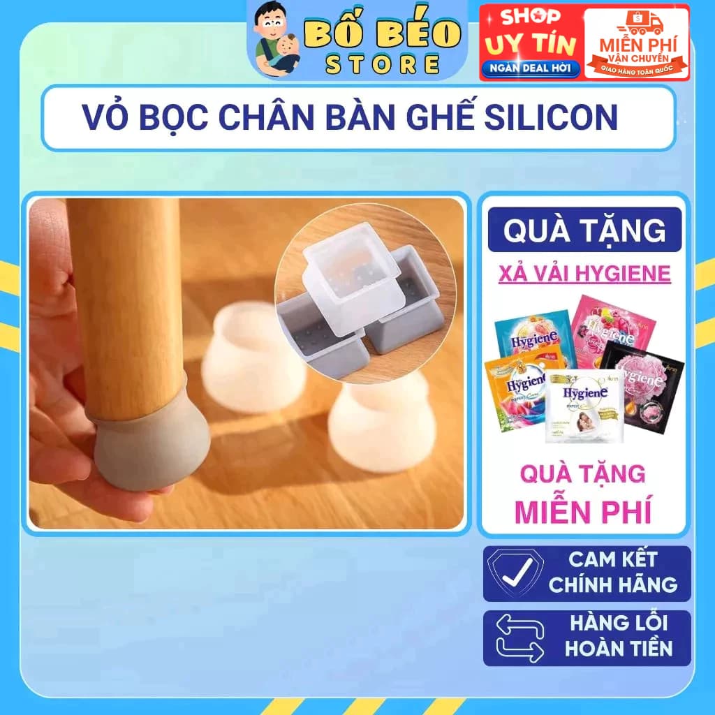 Vỏ Bọc Chân Bàn Ghế Cao Su Silicon Dày Co Giãn Vừa Các Loại Chân