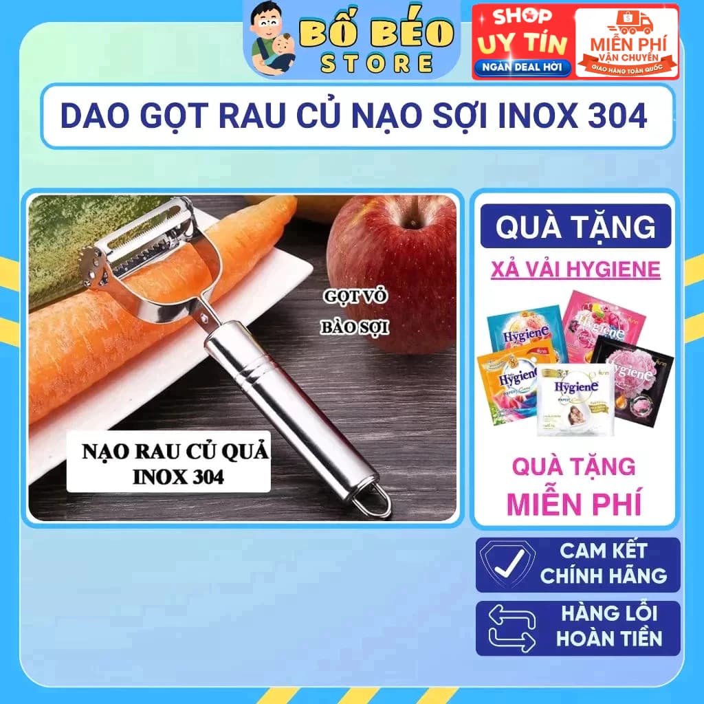 Dao Gọt Vỏ Củ Quả Gọt Trái Cây Bàn Nạo Thân Kim Loại 2 In 1