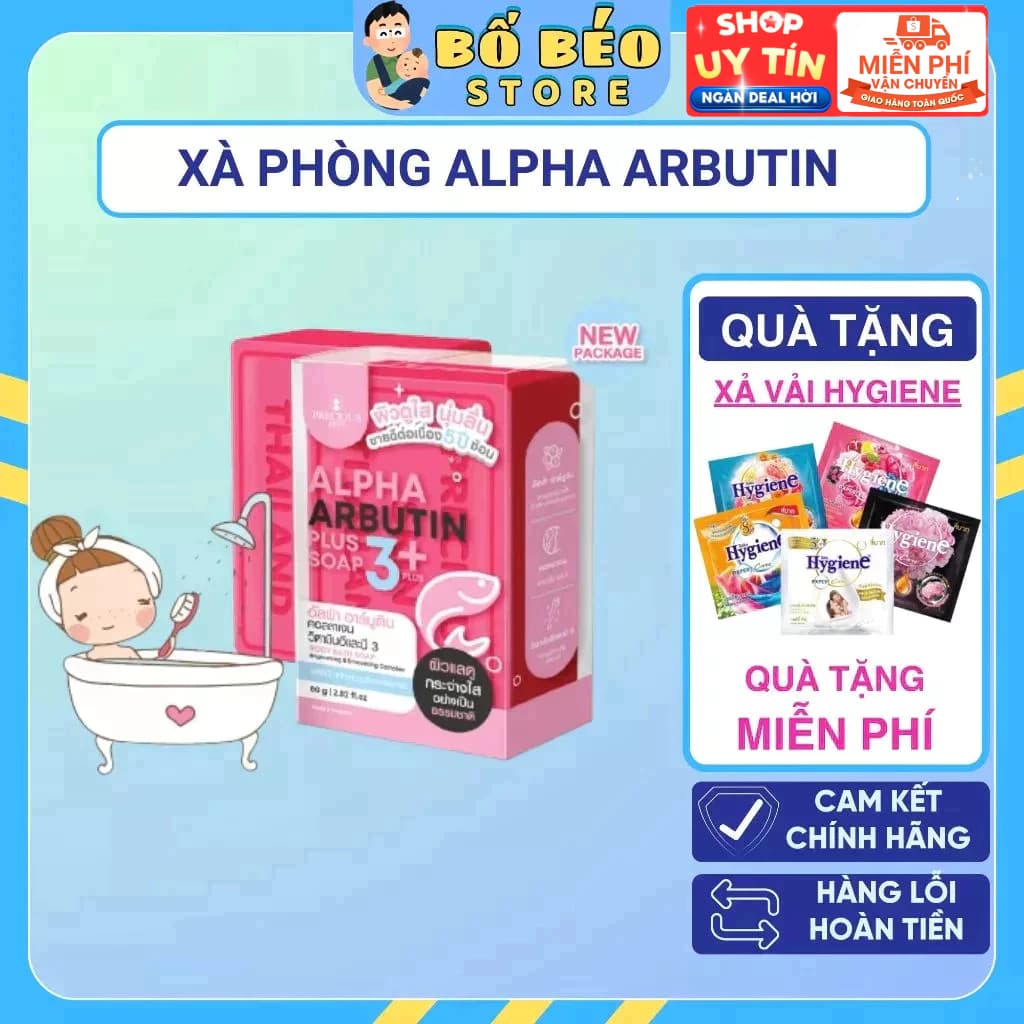 Xà Phòng Alpha Arbutin 3 Plus Precious Skin 80g Làm Sáng Da Dưỡng Ẩm Chống Lão Hóa