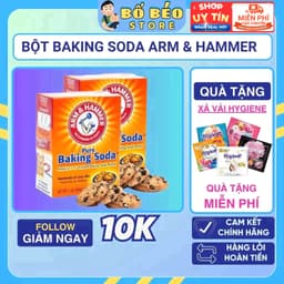 Baking Soda Đa Công Dụng - Bột Nở, Khử Mùi, Diệt Khuẩn, Tẩy Rửa, Làm Bánh, Chăm Sóc Da - Hộp Giấy 454g Mỹ 1