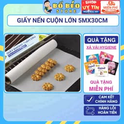 Giấy Nến Cuộn Lớn 5m x 30cm, Lót Nồi Chiên Không Dầu, Làm Bánh, Gói Hoa 1