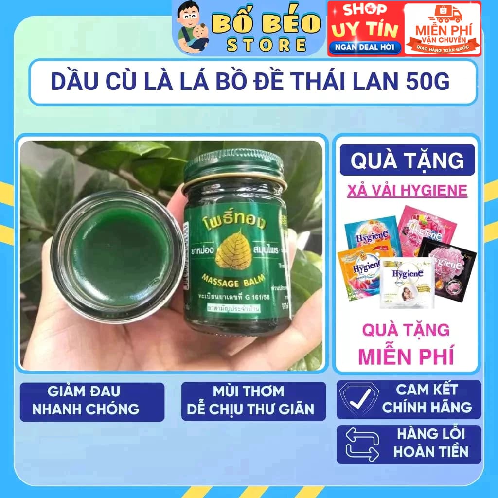 Dầu Cù Là Lá Bồ Đề Thái Lan 50g giảm ho, đau đầu, mỏi cổ vai gáy