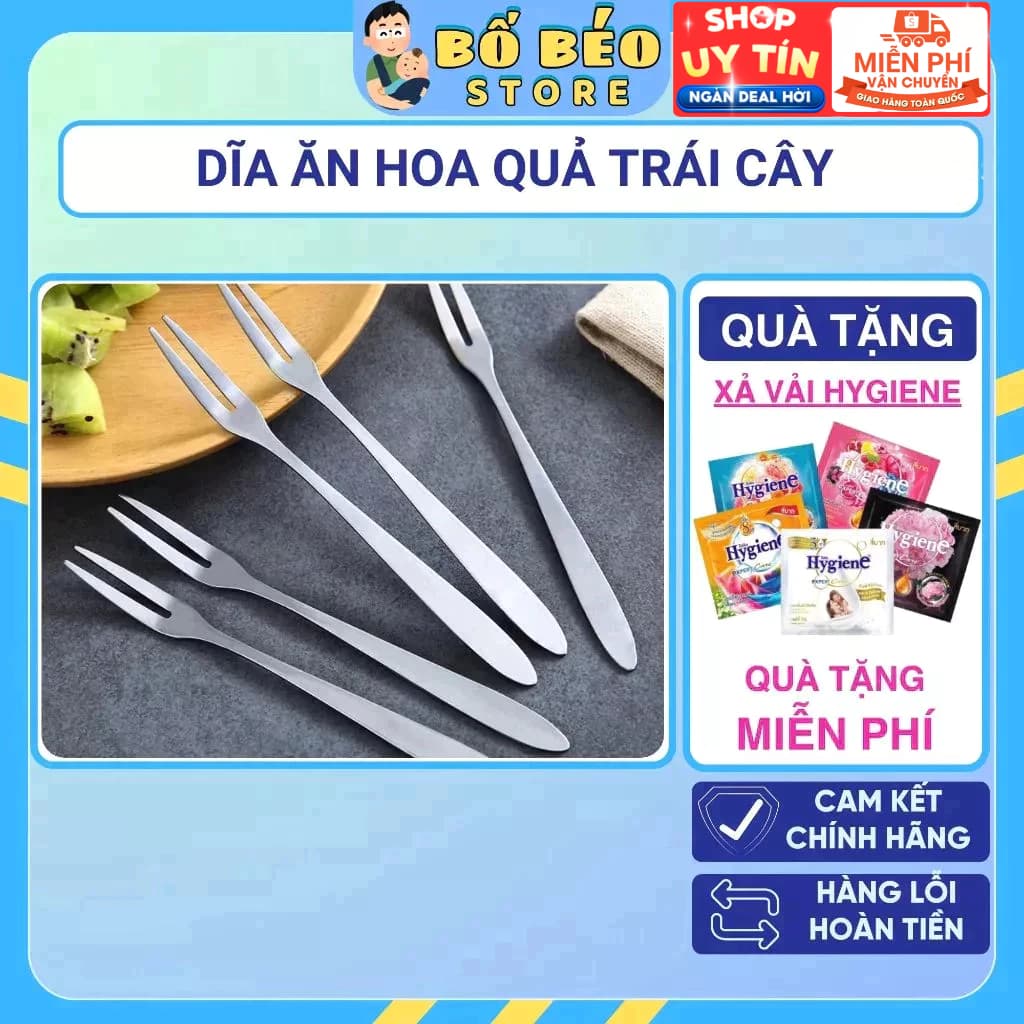 Dĩa Ăn Hoa Quả Trái Cây Nĩa Ăn Bánh Gato Inox Gia Đình