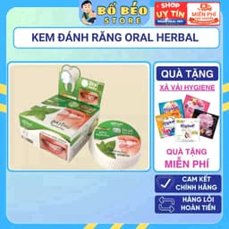 Kem đánh răng thảo dược Oral Herbal Thái Lan dùng cho người niềng răng, trắng răng, thơm miệng 1