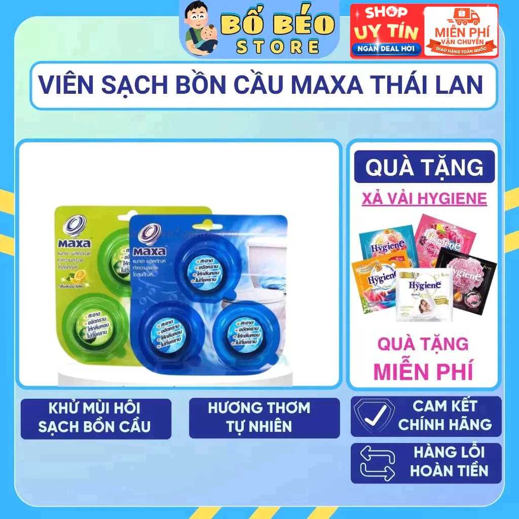Viên thả xả bồn cầu MAXA Thái Lan chính hãng khử mùi hôi, hương thơm tự nhiên
