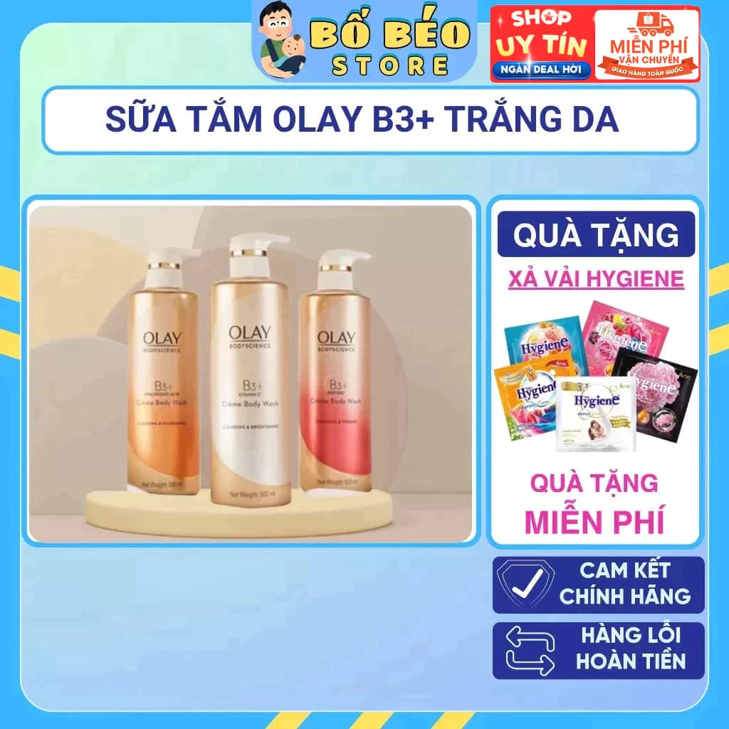 Sữa tắm OLAY Thái Lan trắng da, mềm mịn 500ml