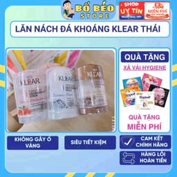 Lăn Nách Đá Khoáng DEO KLEAR 70g Thái Lan Ngăn Mùi Không Ố Vàng 1