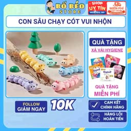 Đồ chơi con sâu chạy cót vui nhộn đáng yêu cho bé, chạy đà bằng dây cót,chất liệu nhựa ABS an toàn cho bé 1
