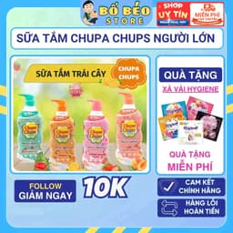 Sữa tắm hương hoa quả Chupa Chups 550ml Thái Lan - Dành cho người lớn giúp làm trắng , mờ thâm, dưỡng ẩm cho da 1