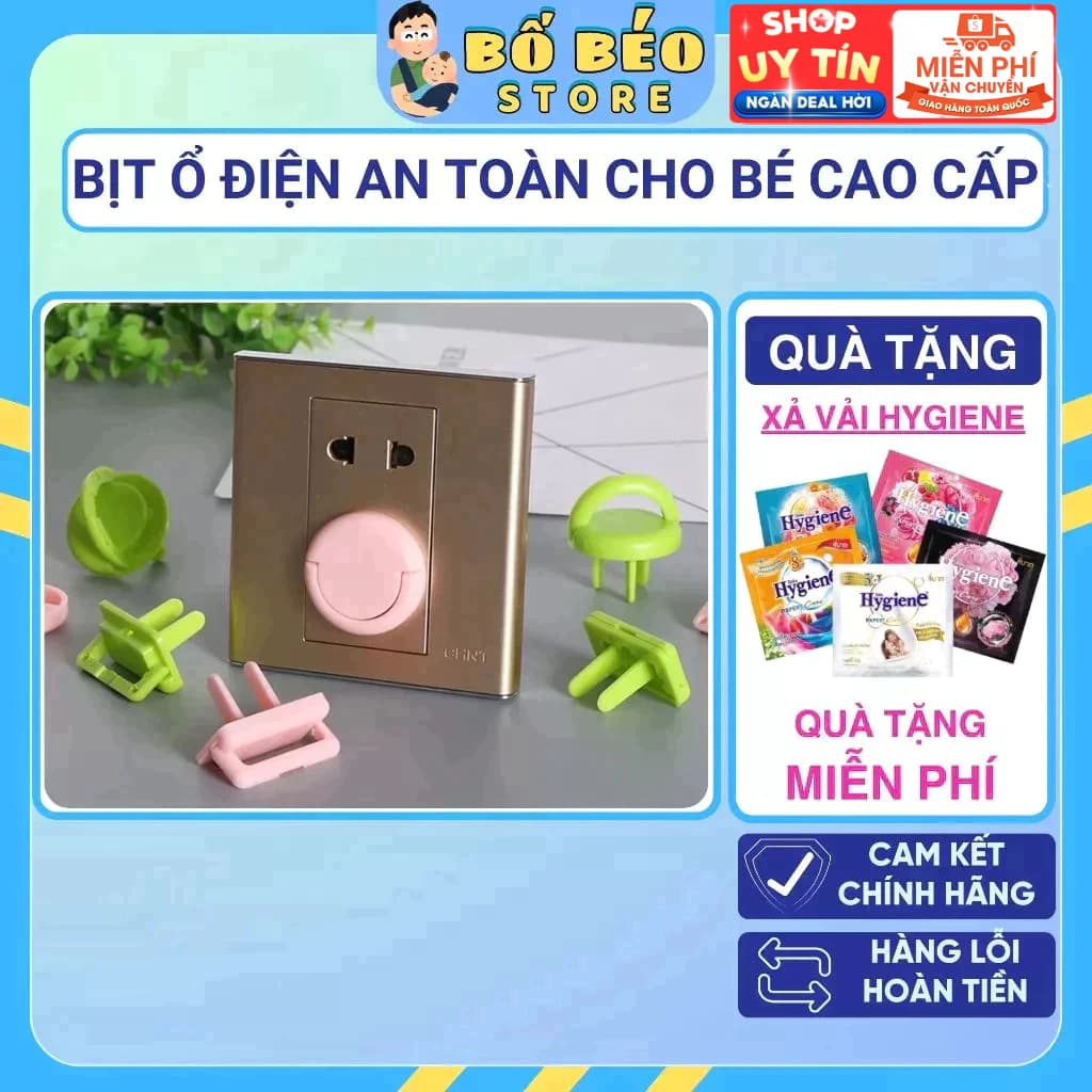 Nút Bịt Ổ Điện Chống Giật T8 Cao Cấp Bảo Vệ An Toàn Cho Bé, 2 Chân Nhựa ABS Siêu Bền, Chống Nhiệt