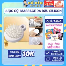Lược Gội Đầu Bằng Silicon Mát Xa Da Đầu - Bàn Chải Gãi Đầu Silicon Mềm 1