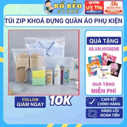 Túi Zip Khoá Đựng Quần Áo, Phụ Kiện Dẻo Dai, Bền, Tiện Dụng 1