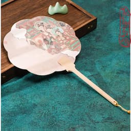 QUẠT GIẤY XUYẾN CHỈ CỔ TRANG TIÊN CẢNH VIẾT CHỮ THƯ PHÁP NGHỆ THUẬT PHỤ KIỆN HÁN PHỤC VIỆT PHỤC CỔ 6
