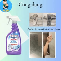 Tẩy đa năng Magiclean Thái Lan rửa nhà vệ sinh, nhà bếp 500ml đánh bay cặn canxi, dầu mỡ dễ dàng 5