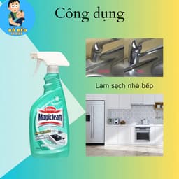 Tẩy đa năng Magiclean Thái Lan rửa nhà vệ sinh, nhà bếp 500ml đánh bay cặn canxi, dầu mỡ dễ dàng 6