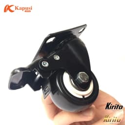 Bộ 4 Bánh xe đẩy hàng cao su bọc nhựa 40mm - 50mm chịu tải tốt, lắp xe đẩy hàng, xe kéo 4