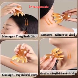 Cây massage da đầu hình bạch tuộc giúp thư giãn và kích thích tuần hoàn máu hiệu quả. 9