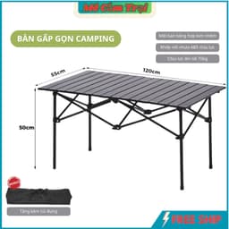 bàn camping gấp gọn, dã ngoại du lịch cắm trại  gọn nhẹ tiện lợi, bàn xếp gấp gọn bằng hợp kim cacbon sơn tĩnh điện 1